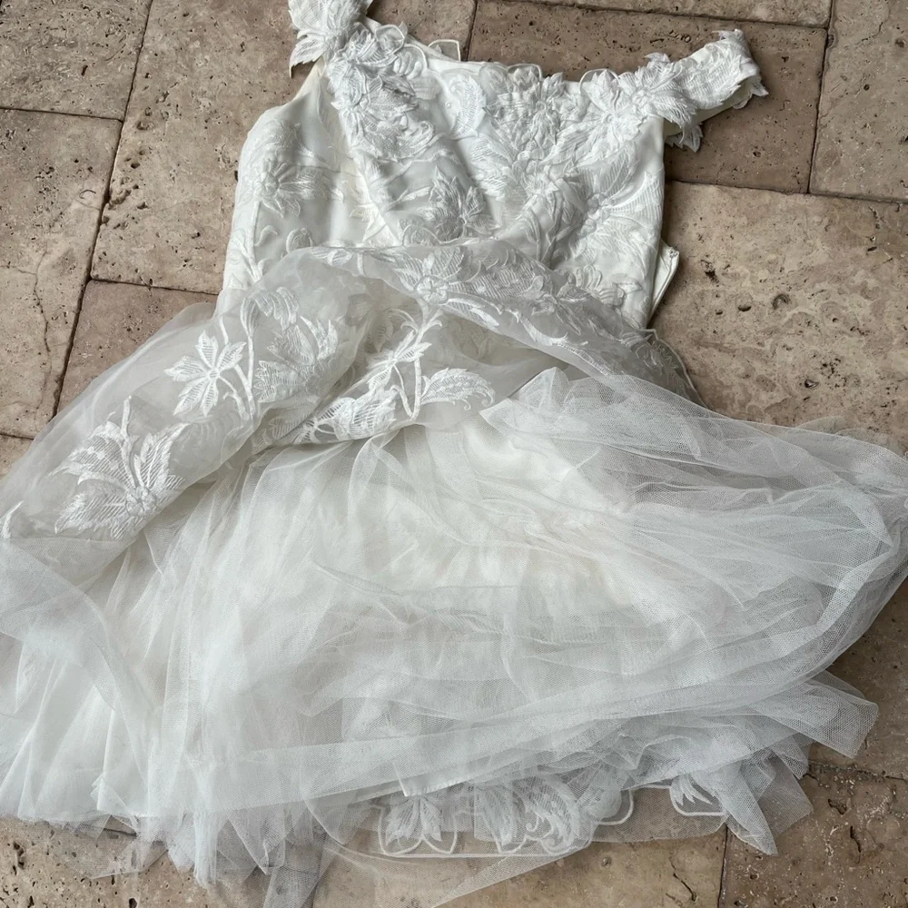 Adrianna Papell short wedding dress size 8 - Picture 7 of 10